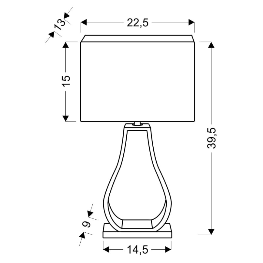 Lampa stołowa FEMO 1xE14/40W/230V szary/brązowy