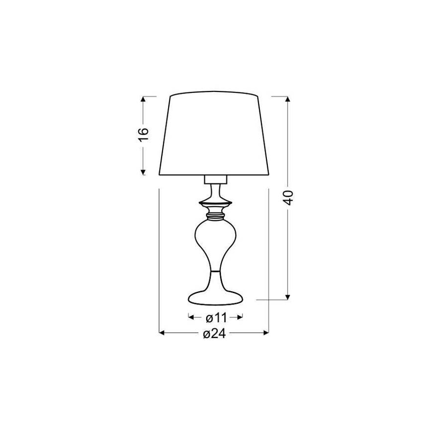 Lampa stołowa GILLENIA 1xE27/60W/230V
