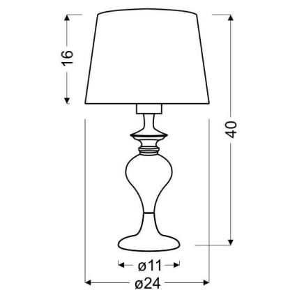 Lampa stołowa GILLENIA 1xE27/60W/230V