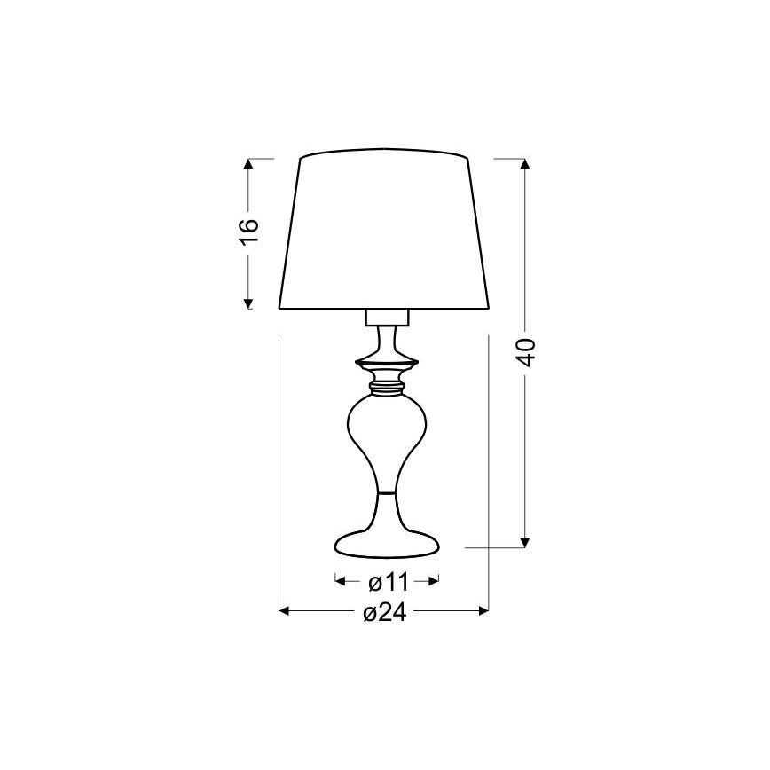 Lampa stołowa GILLENIA 1xE27/60W/230V