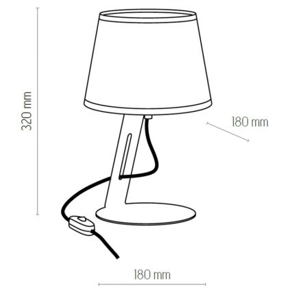 Lampa stołowa GRACIA 1xE27/60W/230V czarny