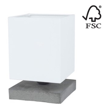 Lampa stołowa GREAT 1xE27/25W/230V beton - certfikat FSC
