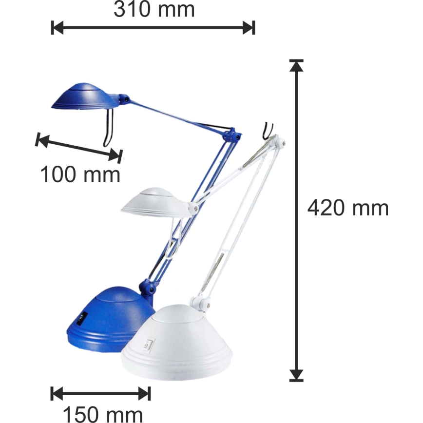 Lampa stołowa halogenowa ELA 1xGY6,35/35-50W niebieska