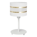 Lampa stołowa HELEN 1xE27/15W/230V biały/złoty
