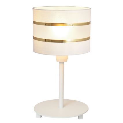 Lampa stołowa HELEN 1xE27/15W/230V biały/złoty
