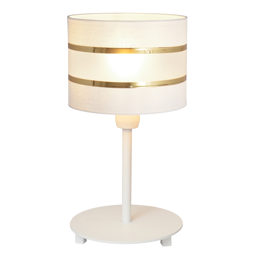 Lampa stołowa HELEN 1xE27/15W/230V biały/złoty
