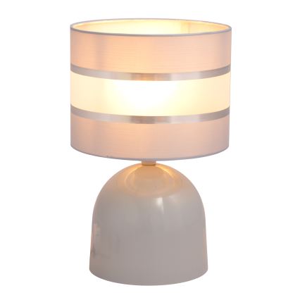 Lampa stołowa HELEN 1xE27/15W/230V szary/srebrny