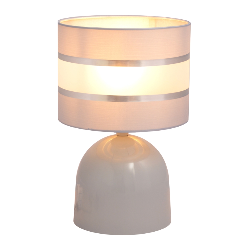 Lampa stołowa HELEN 1xE27/15W/230V szary/srebrny