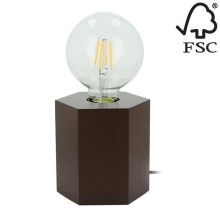 Lampa stołowa HEXAR 1xE27/25W/230V buk - certyfikat FSC