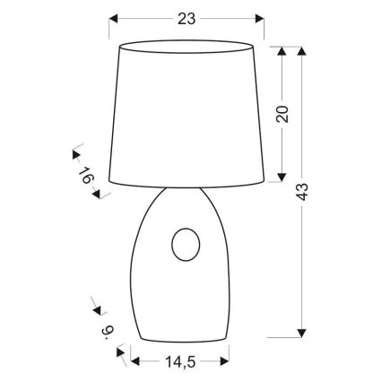 Lampa stołowa HIERRO 1xE27/60W/230V czarny/złoty