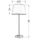 Lampa stołowa IBIS 1xE14/40W/230V biały/matowy chrom