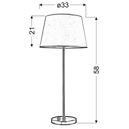 Lampa stołowa IBIS 1xE14/40W/230V biały/matowy chrom