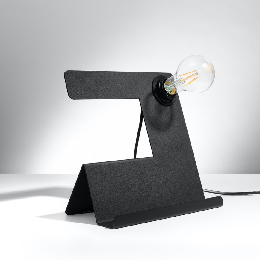 Lampa stołowa INCLINE 1xE27/60W/230V czarna