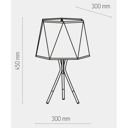 Lampa stołowa IVO 1xE27/25W/230V czarna/złota