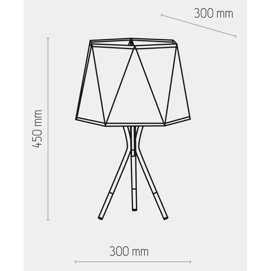 Lampa stołowa IVO 1xE27/25W/230V czarna/złota