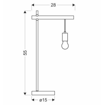 Lampa stołowa IZZY 1xE27/60W/230V