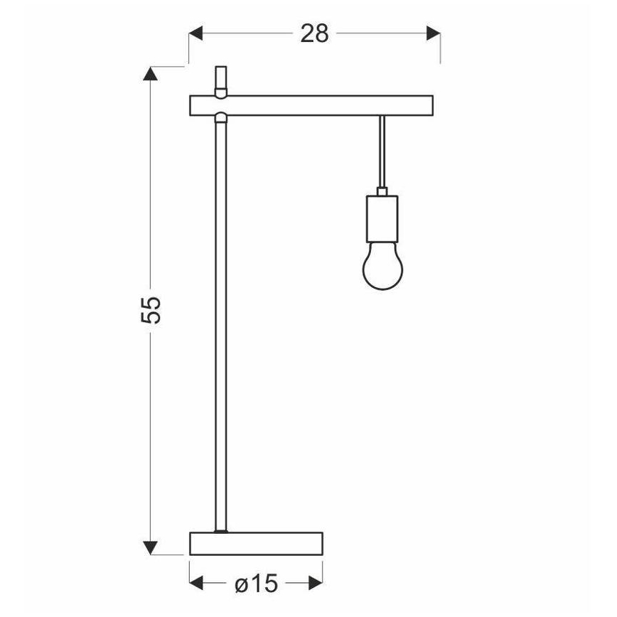Lampa stołowa IZZY 1xE27/60W/230V