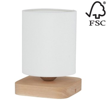 Lampa stołowa JENTA 1xE27/25W/230V dąb - certyfikat FSC