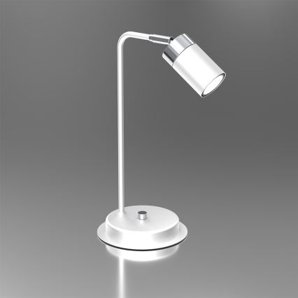 Lampa stołowa JOKER 1xGU10/25W/230V biały/chrom błyszczący