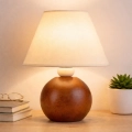 Lampa stołowa JUTA 1xE27/60W/230V buk