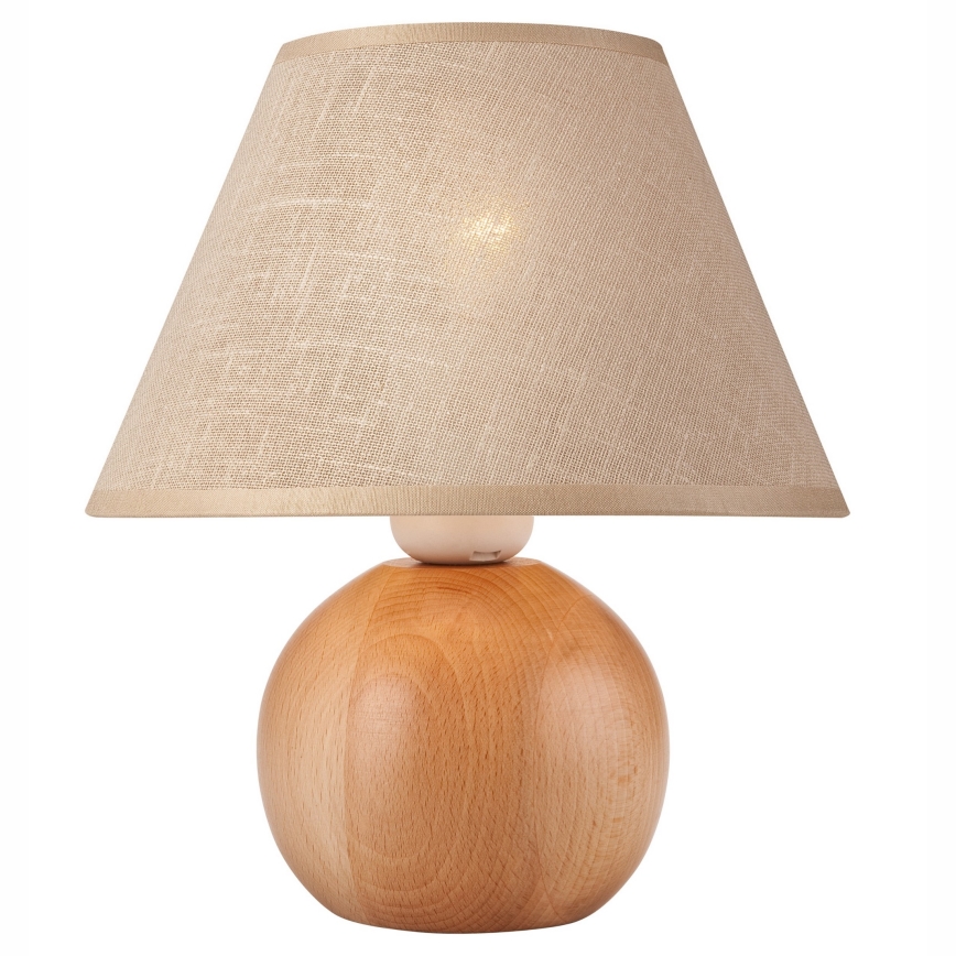 Lampa stołowa JUTA 1xE27/60W/230V buk - certyfikat FSC