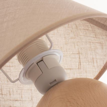 Lampa stołowa JUTA 1xE27/60W/230V buk - certyfikat FSC