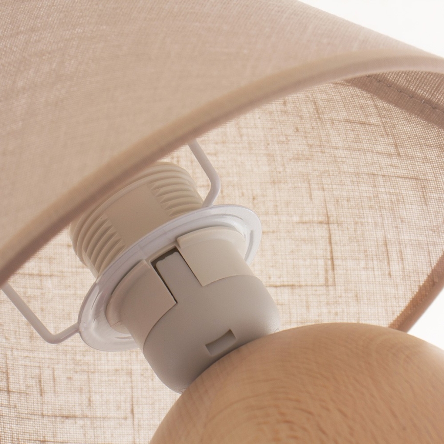 Lampa stołowa JUTA 1xE27/60W/230V buk - certyfikat FSC