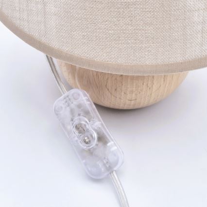 Lampa stołowa JUTA 1xE27/60W/230V buk