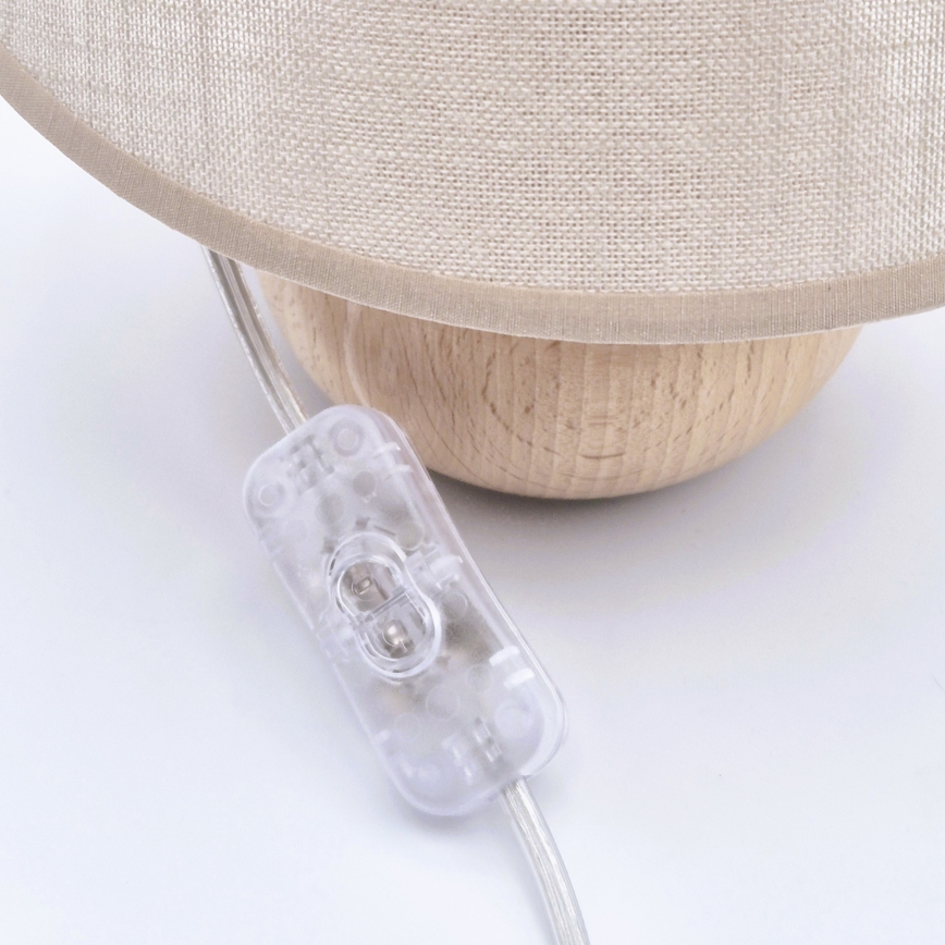 Lampa stołowa JUTA 1xE27/60W/230V buk