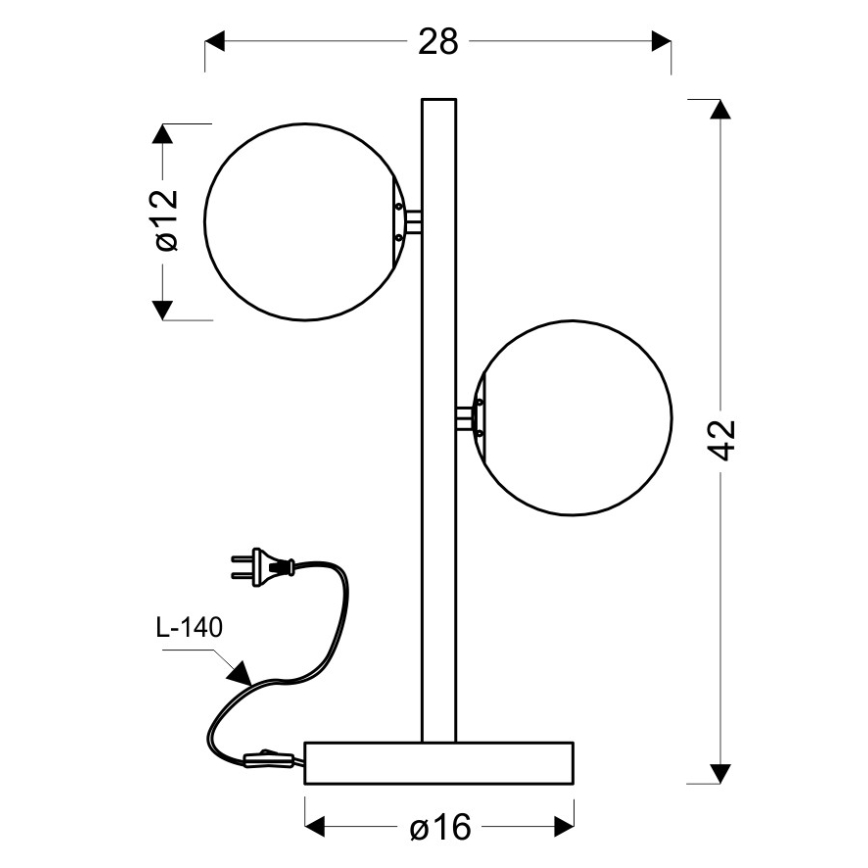 Lampa stołowa KAMA 2xG9/28W/230V