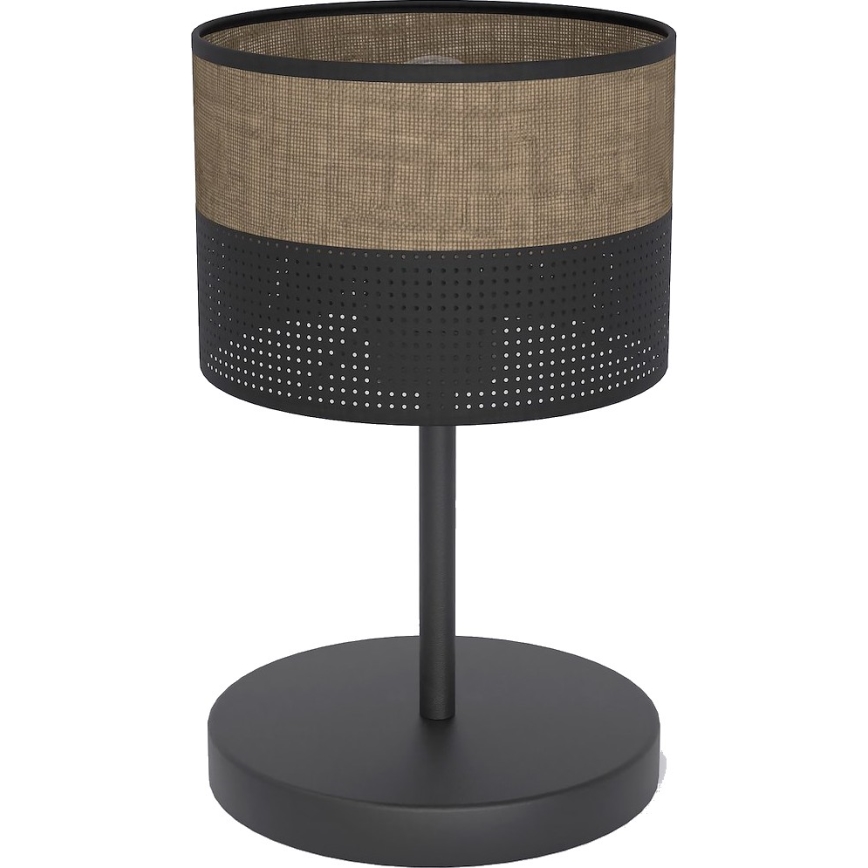Lampa stołowa KARBON 1xE27/15W/230V czarna/brązowa