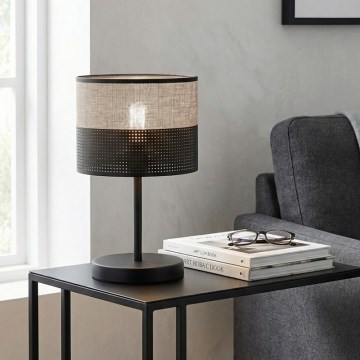 Lampa stołowa KARBON 1xE27/15W/230V czarna/szara