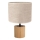 Lampa stołowa KRETA 1xE27/25W/230V dąb/beżowy dąb