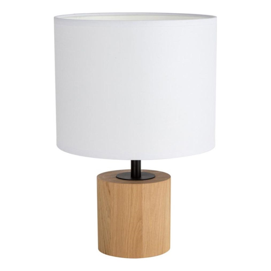 Lampa stołowa KRETA 1xE27/25W/230V sosna/biała