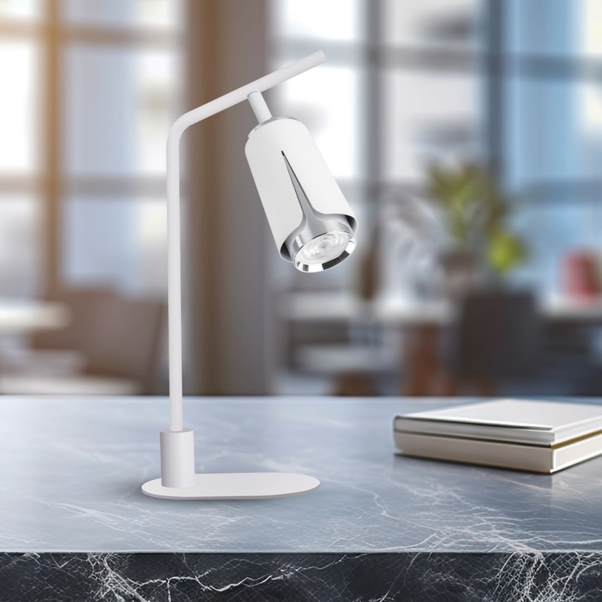 Lampa stołowa KWIAT 1xGU10/8W/230V biała