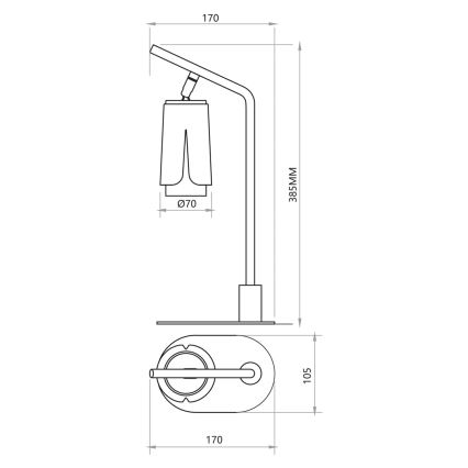 Lampa stołowa KWIAT 1xGU10/8W/230V biała