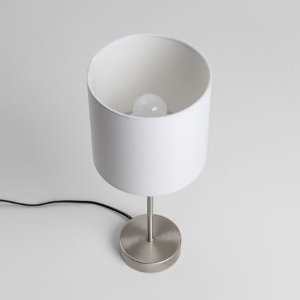 Lampa stołowa LED 1x E14/5W/230V biała/matowy chrom