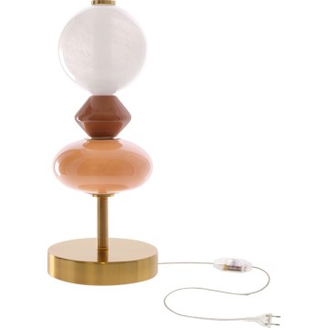 Lampa stołowa LED FLORES LED/10W/230V złota/pomarańczowa/brązowa