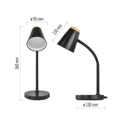 Lampa stołowa LED TARA LED/4,5W/230V 4000K czarna