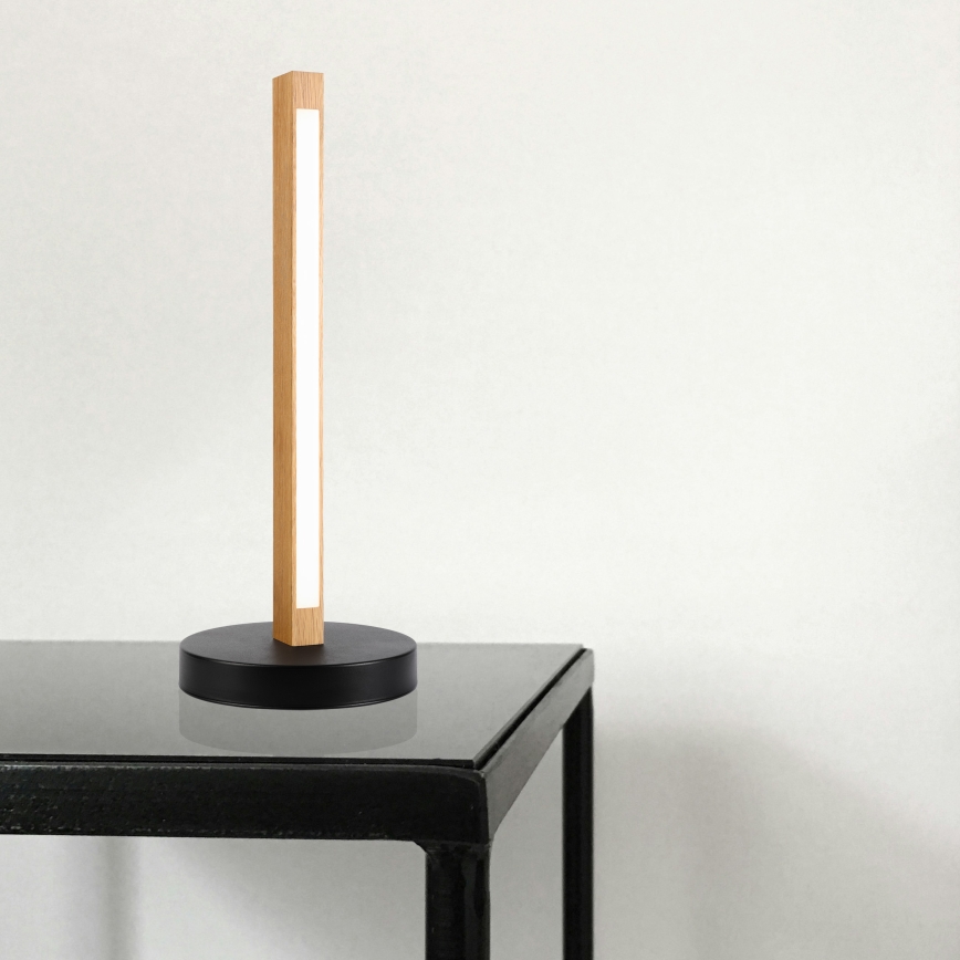 Lampa stołowa LED VERDE LED/10W/230V 3000K dąb/czarny