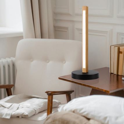 Lampa stołowa LED VERDE LED/10W/230V 3000K dąb/czarny