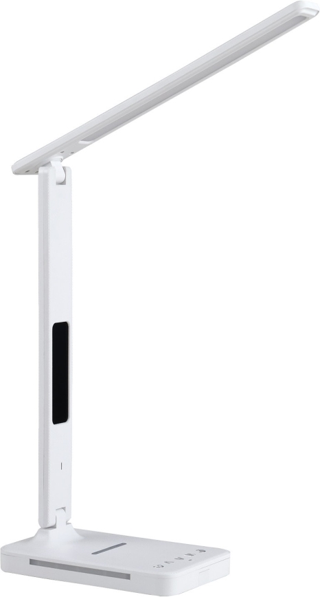 Lampa stołowa LED z funkcją ściemniania i ładowaniem bezprzewodowym QI, wyświetlacz i port USB LED/7W/230V 3000-6000K białe