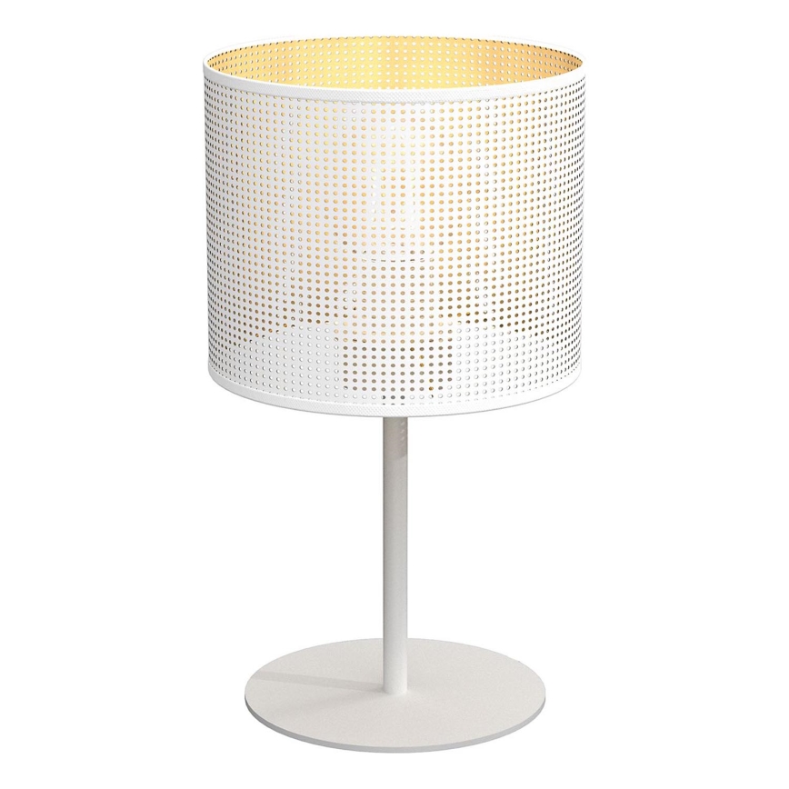 Lampa stołowa LOFT SHADE 1xE27/60W/230V śr. 18 cm biała/złota