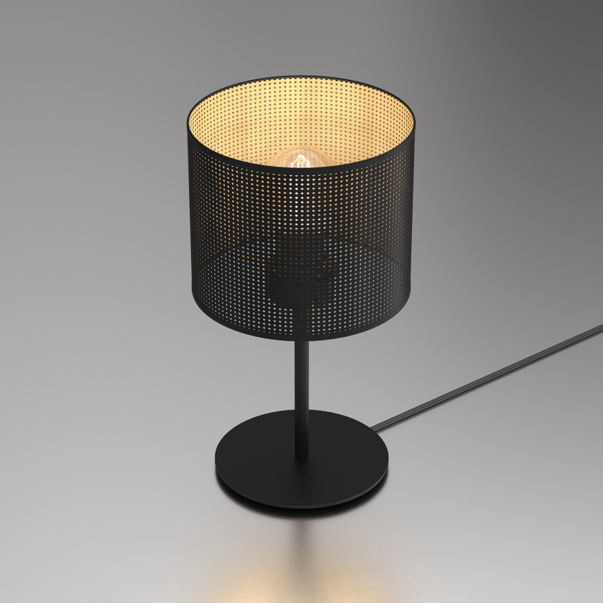 Lampa stołowa LOFT SHADE 1xE27/60W/230V śr. 18 cm czarny/złoty