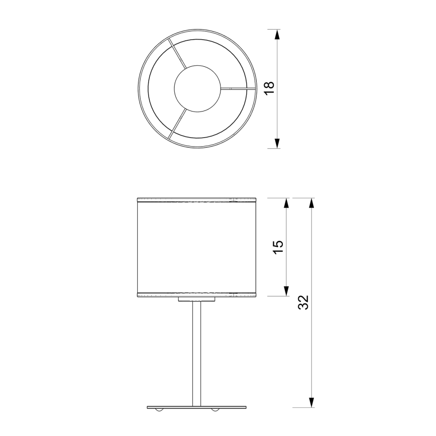 Lampa stołowa LOFT SHADE 1xE27/60W/230V śr. 18 cm czarny/złoty