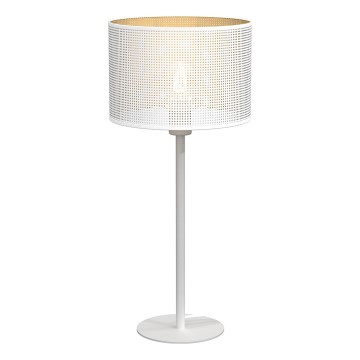 Lampa stołowa LOFT SHADE 1xE27/60W/230V śr. 25 cm biała/złota