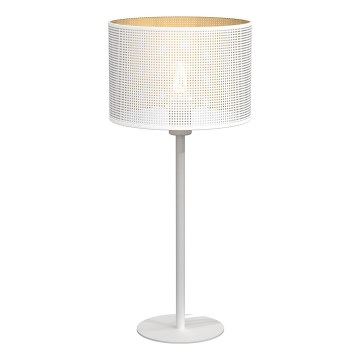 Lampa stołowa LOFT SHADE 1xE27/60W/230V śr. 25 cm biały/złoty