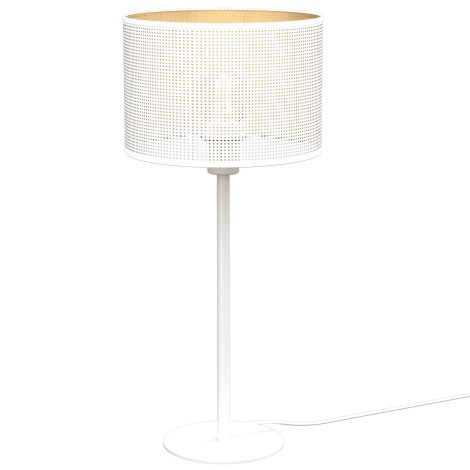 Lampa stołowa LOFT SHADE 1xE27/60W/230V śr. 25 cm biały/złoty