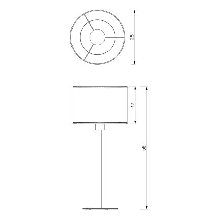 Lampa stołowa LOFT SHADE 1xE27/60W/230V śr. 25 cm biały/złoty