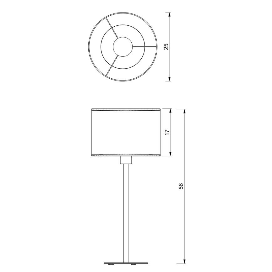 Lampa stołowa LOFT SHADE 1xE27/60W/230V śr. 25 cm biały/złoty